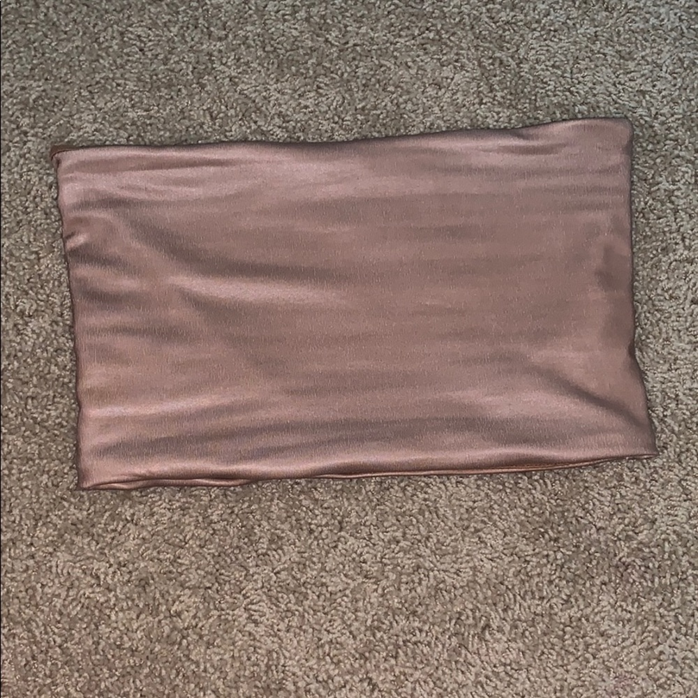 Topshop leather tube top
